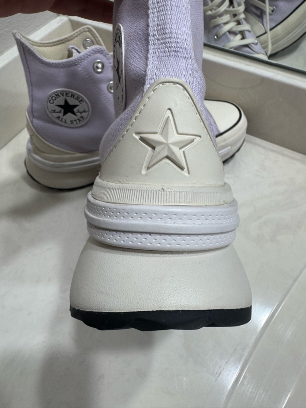 High-Top Canvas Platform Sneakers - Lavender Legacy CX - Picture 4 of 10